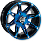 Mu 387X Blue Rear Wheel Assembly 12X8 4/110 4+4 Suzuki King Quad 700 4X4 05-07