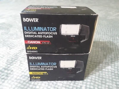 Bower Flash SFD450C ETTL for Canon + SFD450N ETTL for Nikon. Excellent - Image 1 of 4