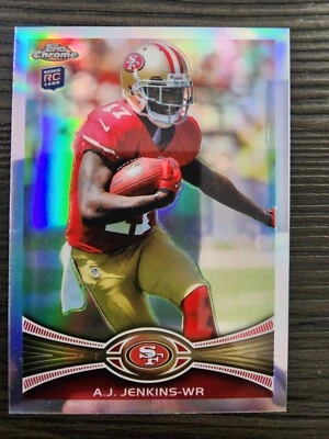 A.J. JENKINS 2012 TOPPS CHROME ROOKIE REFRACTOR NFL #156 SANFRACISCO 49ERS - Image 1 of 2