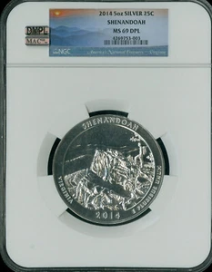 2015 BOMBAY HOOK PARK  5 OZ SILVER QUARTER NGC MS69 DPL MAC SPOTLESS * - Picture 1 of 2