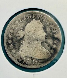 1805 25C Draped Bust Quarter | Scarce Date | Good