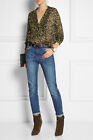 Nwot Isabel Marant "Charley" Top Blouse $445 Sz 40 Leopard Print Chiffon Shirt