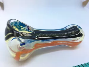 3” HAND PIPE BLOWN GLASS USA TOBACCO HEAVY DICHRO SMOKE FLOWER BOWL SMOKING KB5A - Picture 1 of 12
