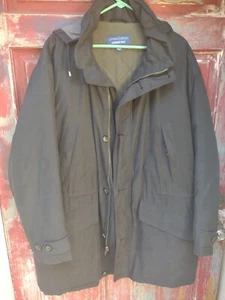 Mens London Fog Winter Coat Limited Edition XL Black w Hood Quilted - Picture 1 of 4