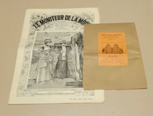 Rare 1895 Le Moniteur de la Mode April French Fashion Included Skirt Pattern - Picture 1 of 14