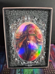 Nezuko Kamado Diamond Card Demon Slayer Heavy Thick Metal Silver Gold Accent - Picture 1 of 4