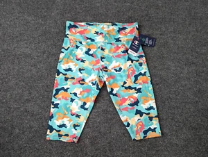 CHAMPION Leggings Women's 2X Cropped Teal Abstract Camo Wicking Compression - Picture 1 of 13