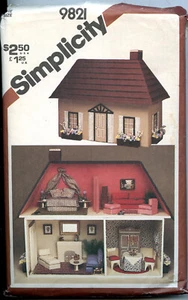 Dollhouse & Furnishing - Simplicity Sewing Pattern - Foamcore, Cardboard &Fabric - Picture 1 of 2