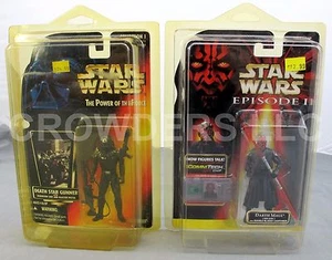 SW Ep1 Darth Maul (Duelo Jedi) CommTech y PotF Estrella de la Muerte Artillero '95 Kenner NiB - Imagen 1 de 1