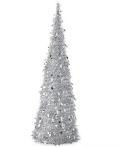 Holiday Lane Silver Shine Hell 71" Pop-up Lametage Weihnachtsbaum LED Beleuchtung - Bild 1 von 1