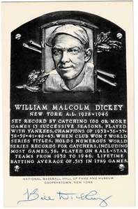 Bill Dickey Signed Autographed Artvue Hall of Fame HOF Postcard Plaque PSA COA - Picture 1 of 3
