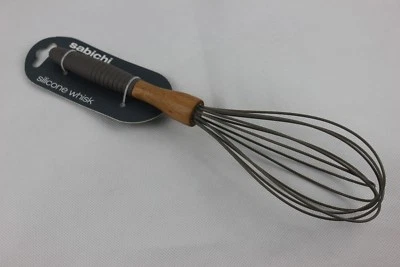 Utensils Set 8 pieces Sabichi Wooden Silicone Slotted Turner Spatula Spoon Brush - Image 1 of 4