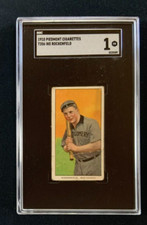 1909-11 T206 Piedmont Back Baseball Card Ike Rockenfeld Graded SGC 1