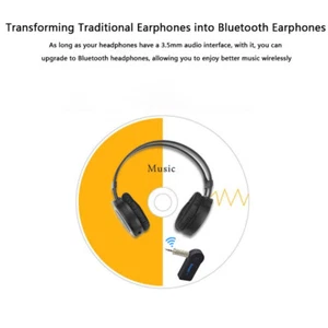 Wireless Bluetooth 5.0 Adapter 3.5mm For Car Music Audio Aux Headphone Receiver - Photo 1/6