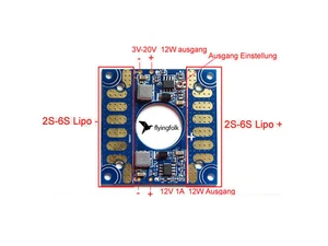 Stromverteiler FPV Power Distribution Board mit Dual On-Board BEC (12V + 3V-20V) - Bild 1 von 5