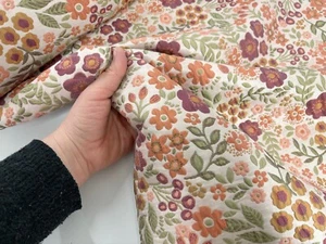 Brocade Fabric Floral Jacquard Dusky Pink Party Dress Dressmaking Material - Picture 1 of 6