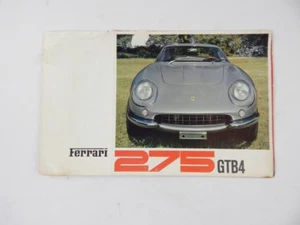 Original Ferrari 275 GTB/4 Sales Brochure - Picture 1 of 5