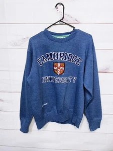 University Of Cambridge Mens Sweatshirt Sz M Blue Official Long Sleeve Pullover - Picture 1 of 7