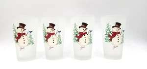 USED - Fiesta® 16oz Cooler Glassware (Set of 4) | Frosted Snowman - Picture 1 of 3