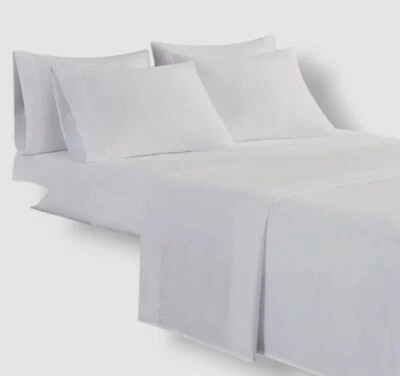 Intelligent Design White Microfiber Queen Sheet Set w/ Side Storage Pocket - Image 1 of 4