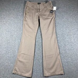 Y2K NWT The Limited Studded Flare Leg Low Rise Pants Womens 0 Brown - Picture 1 of 13