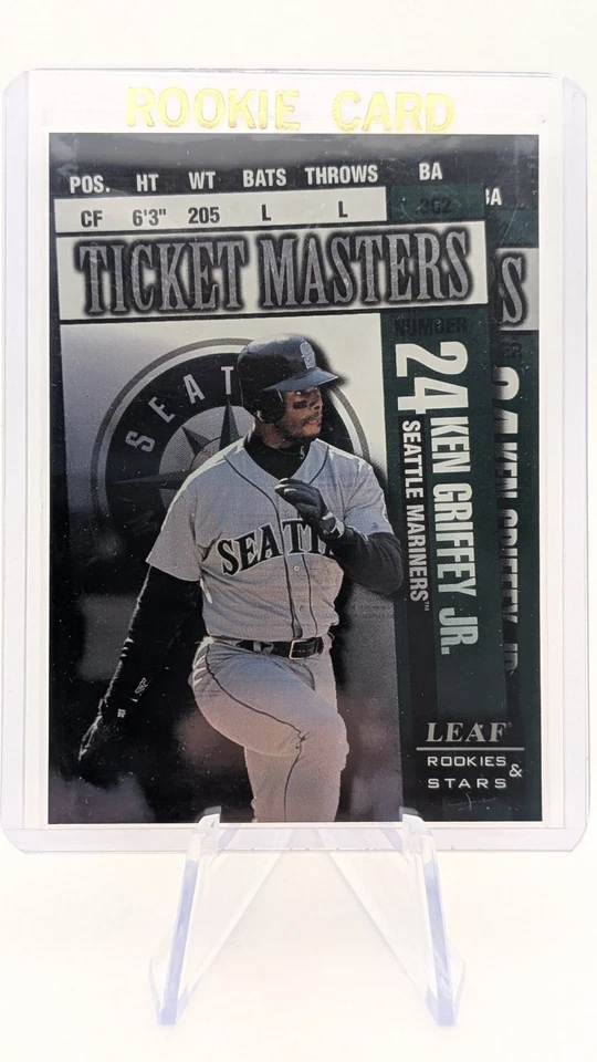 1998 LEAF TICKET MASTERS GRIFFEY JR ALEX RODRIGUEZ #3 SERIAL /2500 MARINERS - Image 1 of 2