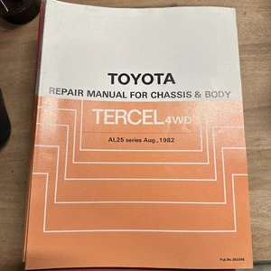 Toyota Tercel 4WD repair manual Body and chassis 1984 Printed in Japan Like NEW - Foto 1 di 3