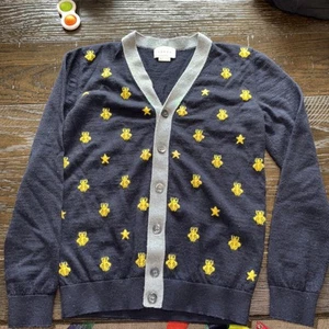 Gucci Cardigan Youth Size 10 Iconic Gold Bees And Stars Condition Is Perfect - Picture 1 of 8