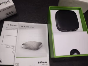 Phonak Bluetooth TV Connector Hearing Aid Assist. All Cables, Very Lightly Used - Picture 1 of 5