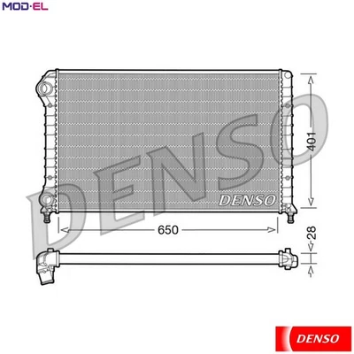 RADIATOR ENGINE COOLING DRM09061 FOR FIAT DOBLO/MONOCAB/Box/Body/MPV 1.9L 4cyl - Image 1 of 4