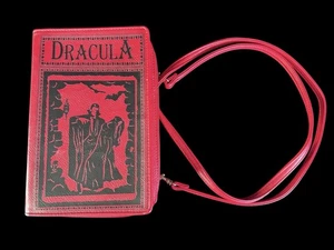 Dracula Crossbody Purse Bag Gothic Horror Vampire Novelty Book Gift Halloween - Picture 1 of 11