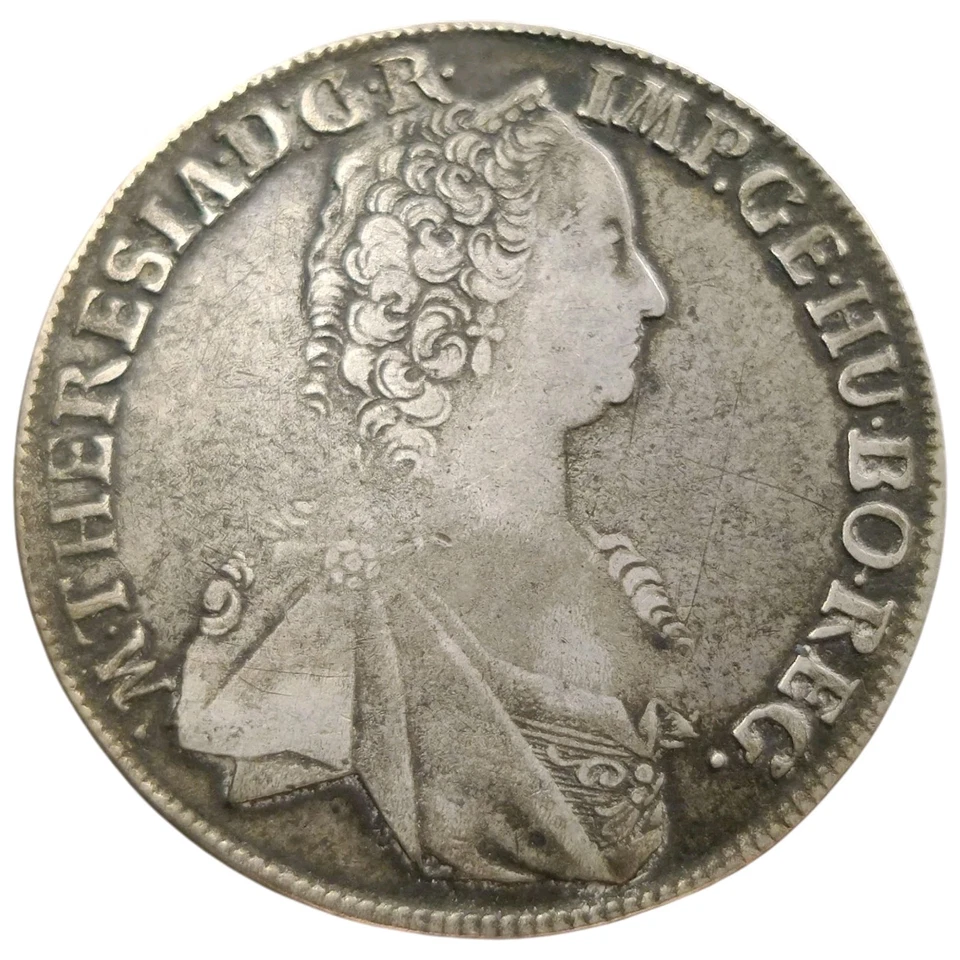 1760 Tyrol Thaler Taler Maria Theresa Austrian States Large Silver Coin 12I - Image 1 of 2
