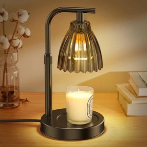 Candle Warmer Lamp with 2 Bulbs, Dimmer Adjustable Height Candle Lamp, 2/4/8H... - Picture 1 of 9