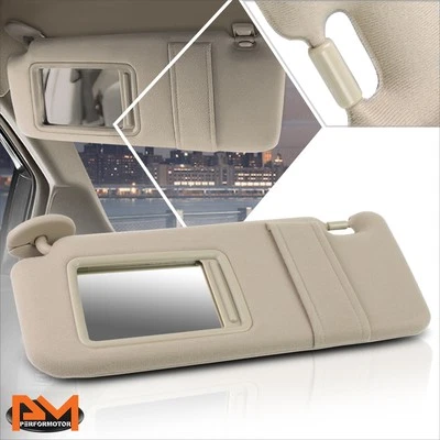 Para 09-16 Toyota Venza OE Style Driver Side Sun Visor protetor solar com espelho bege - Imagem 1 de 4