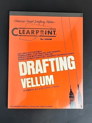 Clearprint® 8.5" x 11" VERTELA DE DIBUJO (50 Hojas) Nº 1000HP - Nuevo y precintado Foto 1 de 4