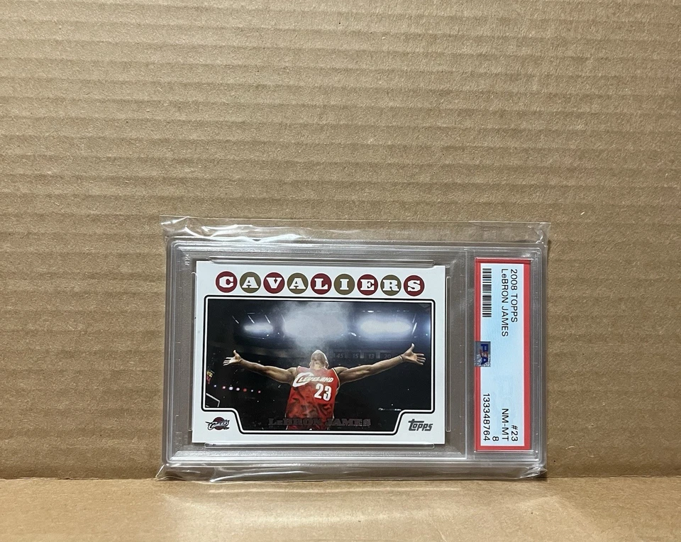 2008-09 Topps - LeBron James Chalk Toss PSA 8 - Image 1 of 2