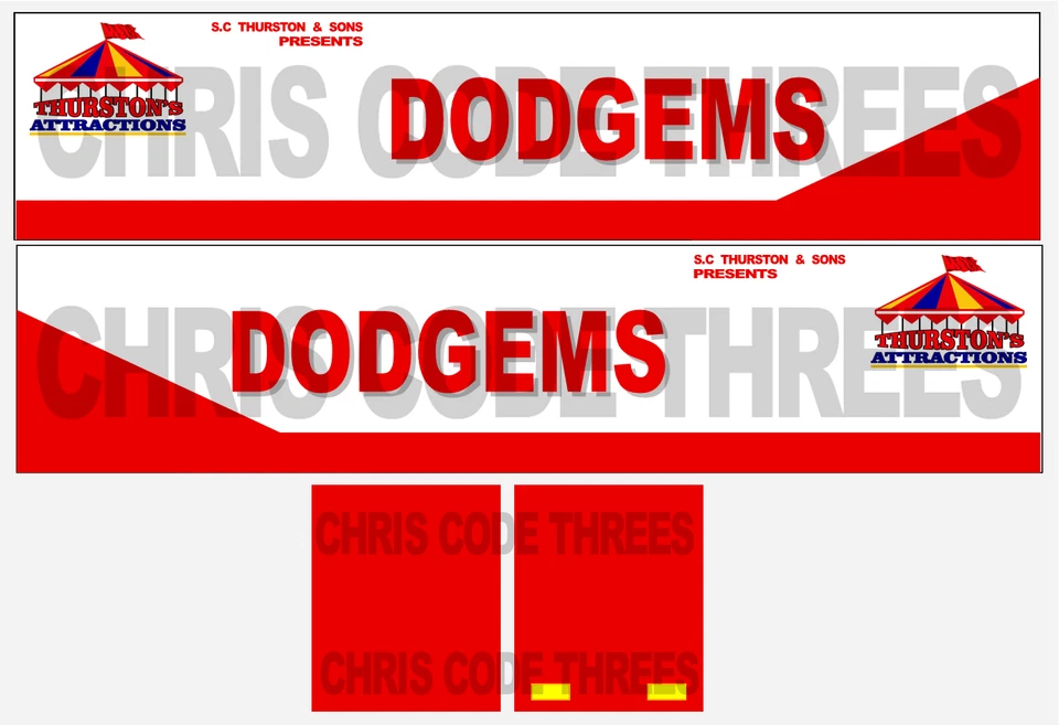 Code 3 Adhesive Vinyl Trailer Decal - Thurston's -  1/50 1/76 1/148 1/87 1/64 - Image 1 of 1