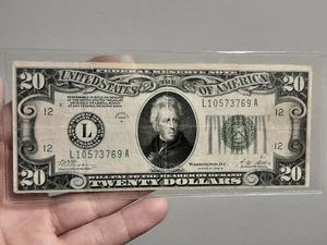 1928 B $20 Federal Reserve Note San Francisco "Redeemable in Gold - Picture 1 of 6