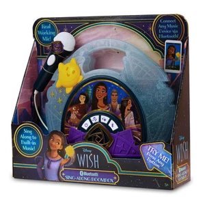 Disney Wish Sing Along Boom Box Altavoz Con Micrófono Y Luces - Foto 1 di 6
