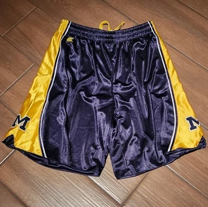 Colosseum University of Michigan Wolverines Basketball schillernd glänzende Shorts 2XL - Bild 1 von 6