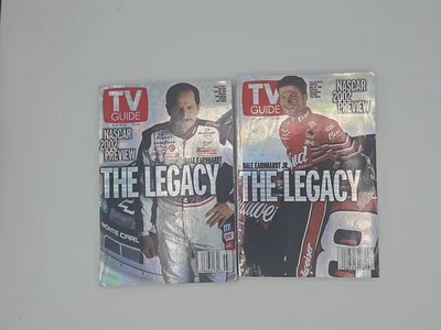 Dale Earnhardt Sr & Dale Earnhardt Jr. -Legacy- NASCAR TV Guide Magazine 2002 - Image 1 of 4
