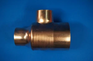 HVAC Copper Fitting Reducing Tee 2-5/8" x 1-5/8" x 1-5/8" ID - Picture 1 of 4