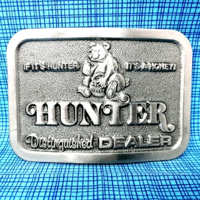 Hebilla de cinturón Hunter Dealer If its Hunter Its a Honey vintage años 70 Lewis .CPA140 Foto 1 de 4