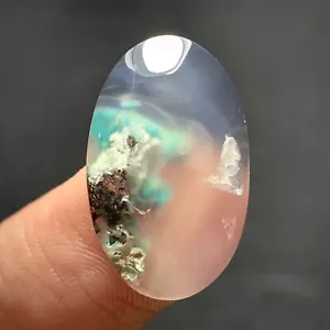 Tiny Chrysocolla with Native Copper Cabochon 20x12.6x5mm High Quality 10.5 ct - Picture 1 of 6
