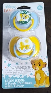 Disney The Lion King Simba 2 pk Baby Infant Pacifiers With Cover Unisex - Picture 1 of 1