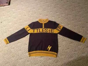 Boys zipper gray & yellow sweater top size 10 by little sheep free ship - Picture 1 of 3