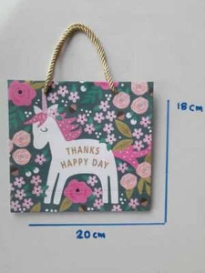 10 Party Bags Paper Colored Gift Bag Handles Recyclable Party Birthday Wedding - Picture 1 of 11