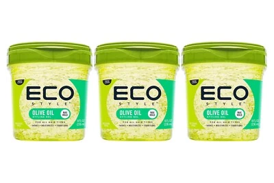 3 PK Eco Style Gel Olive Oil Styling 8oz - Image 1 of 4