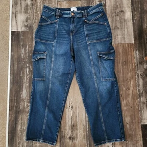 Pantalones de mezclilla para mujer Lane Bryant azul cargo talla 18 - Imagen 1 de 11