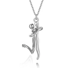 Collar de pareja que combina perfectamente, talla 19 pulgadas en plata - Imagen 1 de 1